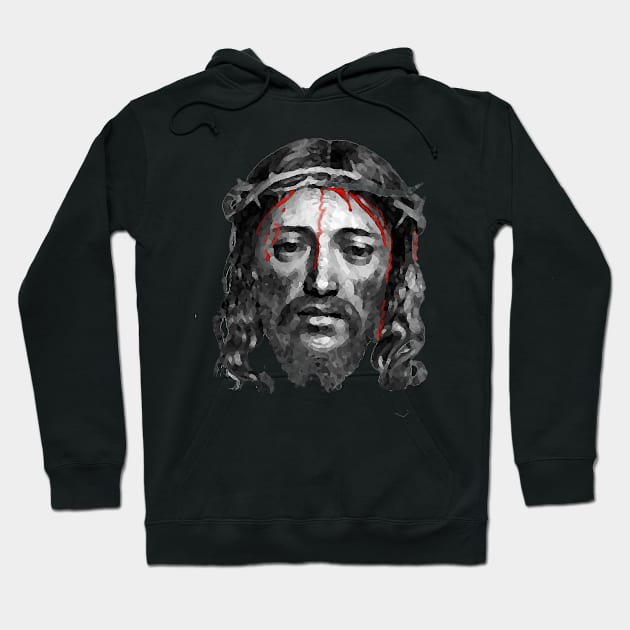 Jesus Christ Crowned With Thorns Hoodie by hispanicworld